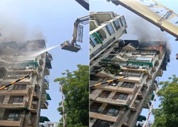 Fire Breaks Out in Delhi's Dwarka: Fire on the 7th floor of the apartment in Dwarka, Delhi, to save the father and two children, the death of the three, the death of the three, Fire Broke out on the 7th Floor of an apartment in dwarka, delhi; Father and two children jumped to save themselves, all three died
