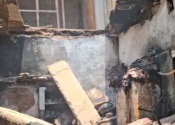 Gas cylinder burst in old city of Dholpur, household goods including scooty, landlord scorched
