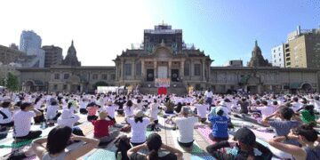 Hundreds of people celebrated 11th 'International Yoga Day' in Japan