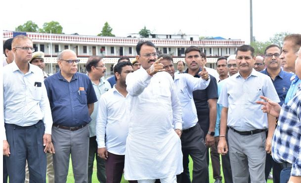 International Yoga Day on Saturday, Deputy Chief Minister took stock of preparations for state level program at SMS Stadium