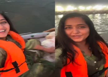 Kajal Raghwani arrived in the confluence after visiting Hanuman ji, worship with mother