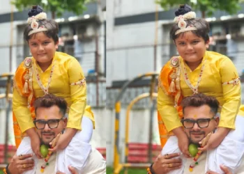 Khesari Lal Yadav looted love on son Rishabh, congratulations with heart on birthday