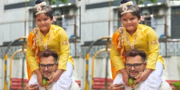Khesari Lal Yadav looted love on son Rishabh, congratulations with heart on birthday