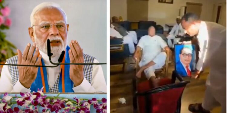 Lalu Yadav Ambedkar Controversy, PM Modi Attacks Lalu Yadav, RJD AMBEDKAR Insult, Ambedkar Photo VIRAL NEWS, LALU YADAV Birthday Controversy, PM MODI SIWAN RALY SPJPACH, Dalit Respight Respight Ambedkar disrespect, modi vs Lalu 2025, Ambedkar Insult Poster Bihar, Lalu Ambedkar Viral Image, RJD Controversy June 2025, BJP Dalit Outreach, Bihar Election 2025 News, BIHAR Election 2025 News, LALU YADAVEDKAR APOLOGY Demand, PM Modi speech bihar 2025, ambedkar image disact Viral, Ambedkar in Politics, Modi Lalu Political Clash, AMBEDKAR Insult Viral Photo | PM Modi's rage attack, said on Lalu- 'We keep Baba Saheb in the heart, these people in their feet!' , News Track in Hindi