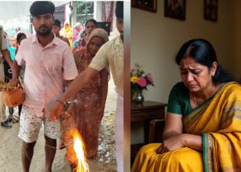 Mother's insurance on Bowing Forward Administration Son in Handcuffs Faces DI Father Look at People | Administration bends in front of mother's stubbornness! In handcuffs, son gave his father to light, people cried. News Track in Hindi
