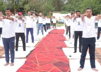 Officers and employees take time out for yoga: Anurag Rastogi