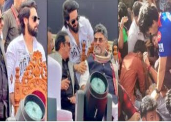 Outside people kept dying, inside the minister's son kept shining on the stage with virat, the vip system puts put humanity to shame! , People kept dying outside, inside the minister's son Virat kept shining on the stage, VIP system embarrassed humanity! , News Track in Hindi