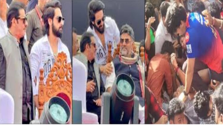 Outside people kept dying, inside the minister's son kept shining on the stage with virat, the vip system puts put humanity to shame! , People kept dying outside, inside the minister's son Virat kept shining on the stage, VIP system embarrassed humanity! , News Track in Hindi