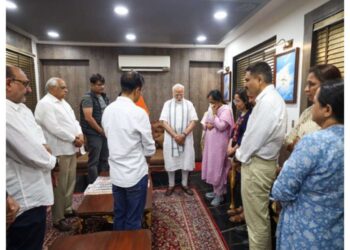 PM Modi met the family of former Gujarat CM Vijay Rupani, who was killed in aircraft accident