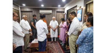 PM Modi met the family of former Gujarat CM Vijay Rupani, who was killed in aircraft accident