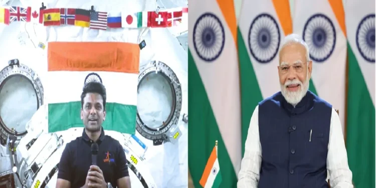 PM Narendra Modi Spoke to Shubhanshu Shukla: Auspicious and your journey in your name also inaugurated the new era, PM Narendra Modi said with Shubhanshu Shukla, Shubhanshu Shukla, Shubh in your name and your journey is the begining of a new era, PM NARENDRA MODI SORATE Shubhanshu shukla who went on a space jeurney