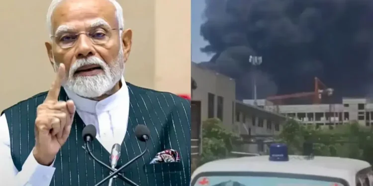 PM Narendra Modi's visit to Ahmedabad plane crash