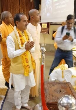 Panihati Chida Dahi festival celebrated in Gupta Vrindavan Dham, BJP state president Madan Rathore blessed Sri Krishna-Balaram