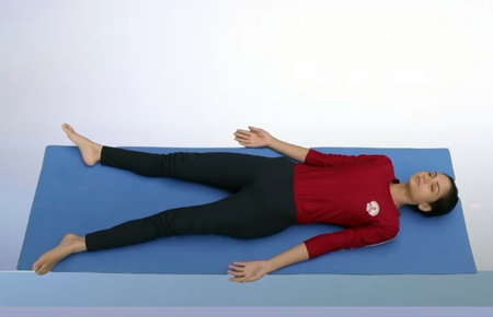 Practicing 'Shavasan' will relieve day -long fatigue and stress