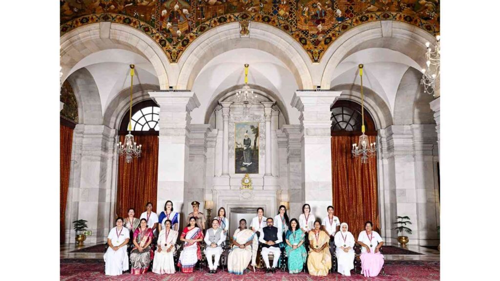 President Murmu presented the National Florence Nightingale Award to 15 award winners at Rashtrapati Bhavan
