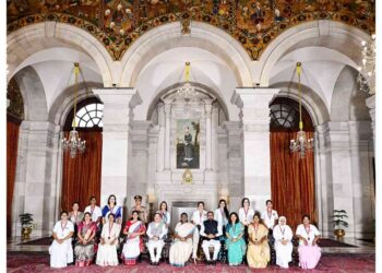 President Murmu presented the National Florence Nightingale Award to 15 award winners at Rashtrapati Bhavan