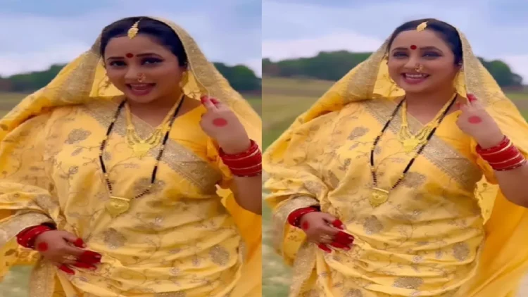 Rani Chatterjee shook social media with new scorch, very sweet in yellow saree
