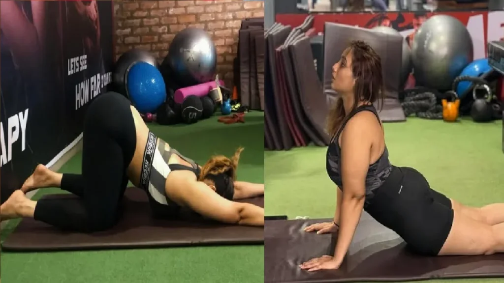 Rani Chatterjee's yoga on Yoga Day, Fitness shown with Cobra Pose
