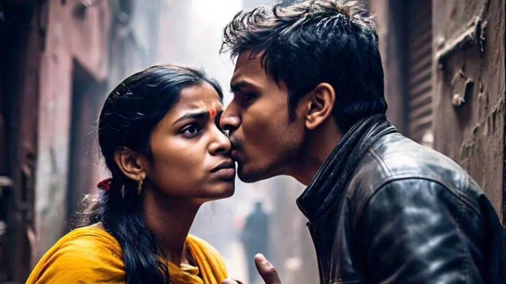 Stealing entered the flat, kissed the woman and ran away if some valuables were not found