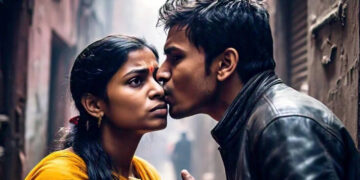 Stealing entered the flat, kissed the woman and ran away if some valuables were not found
