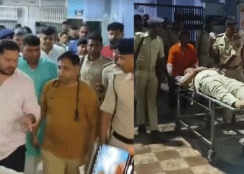 Tejashwi Yadav Had Narrow Escape Speeding Truck Hit Convoy 3 Injured | Bihar News: Tejashwi Yadav narrowly escaped! At high speed truck hit the convoy, 3 injured. News Track in Hindi