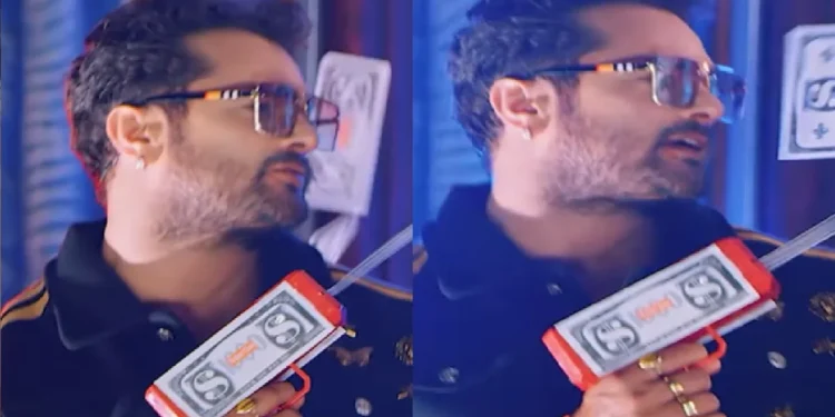 The teaser of Khesari Lal Yadav's new song "Nathunia 2" released, Singer is seen blowing money