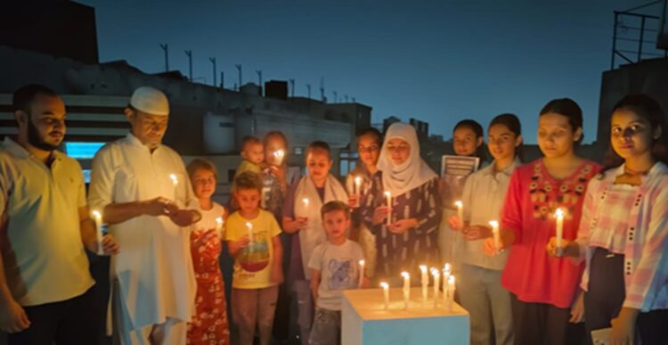 Tribute to the dead in the Ahmedabad plane crash: Children expressed condolences to the dead through moist eyes and silent prayer