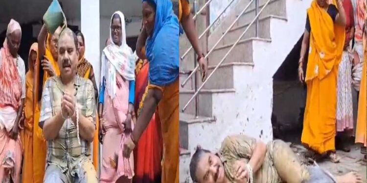 Unique tradition of celebrating Indradev, BJP leader Guddu Khan was bathed by women