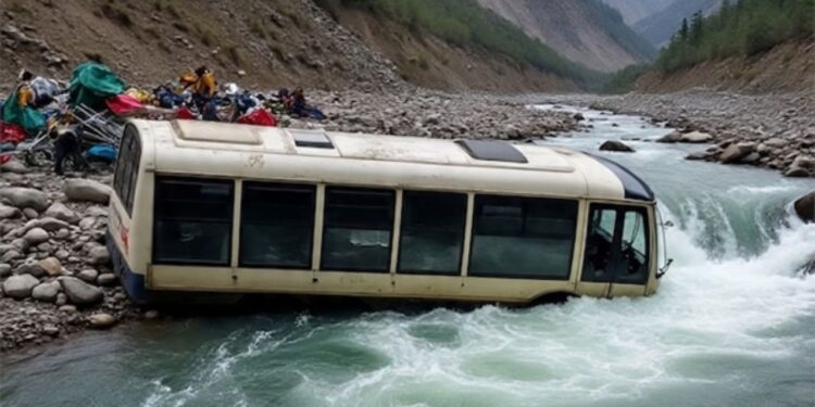Uttarakhand Bus Accident | Bus full of passengers falls into the Alaknanda River | Rudraprayag Accident | , Uttarakhand: Bus filled with passengers who fell into Alaknanda river in Uttarakhand, 1 killed, many missing. News Track in Hindi