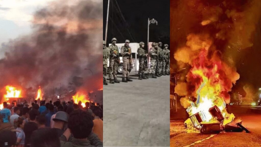 Violence flared against Manipur People Took Streets at Midnight Government Shut Down Internet | The spark of violence again erupted in Manipur! People landed on the streets midnight, the government stopped internet. News Track in Hindi