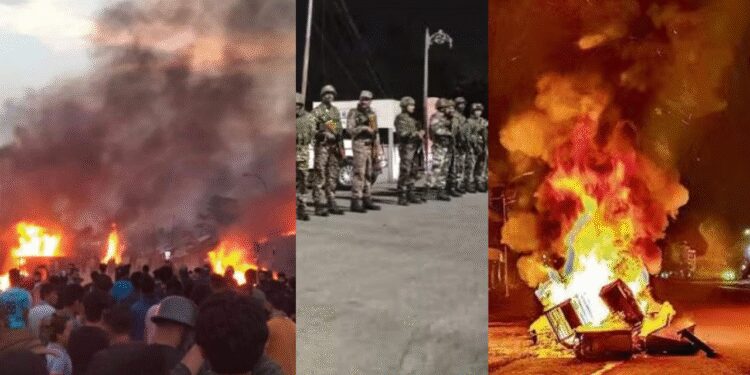 Violence flared against Manipur People Took Streets at Midnight Government Shut Down Internet | The spark of violence again erupted in Manipur! People landed on the streets midnight, the government stopped internet. News Track in Hindi