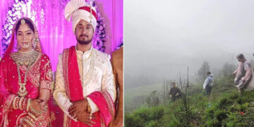 What happened on honeymoon? Husband's death, gold-cance disappeared, wife is not aware, this murder mystery will rotate