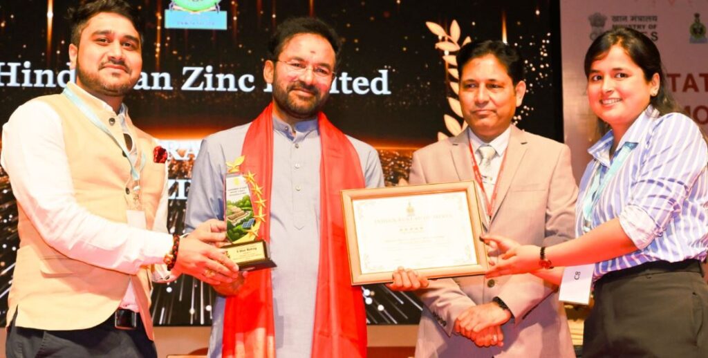 5-star rating from Indian Bureau of Mines for Sustainable Mining to Hindustan Zinc