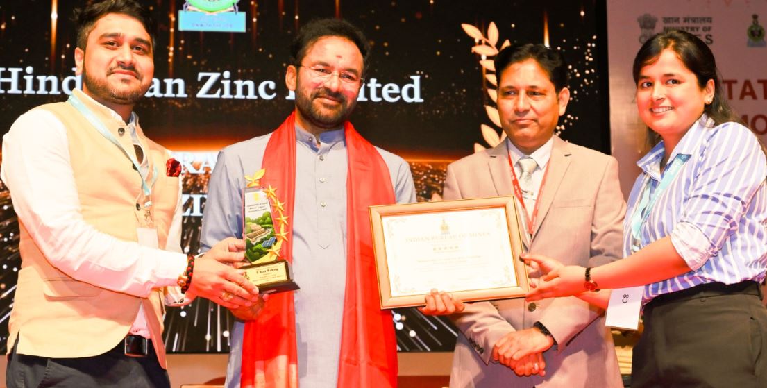 5-star rating from Indian Bureau of Mines for Sustainable Mining to Hindustan Zinc