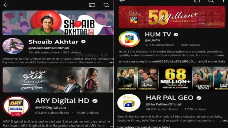 Action on pak youtube channels and sm accounts: Due to this, anti -India YouTube channels and social media accounts were seen, then banned ban, sources say due to technical glitch ban on pak youtube channels and Sm Accounts Removed FOR SOMED FOR SOMED FOR SOME TIME TIME