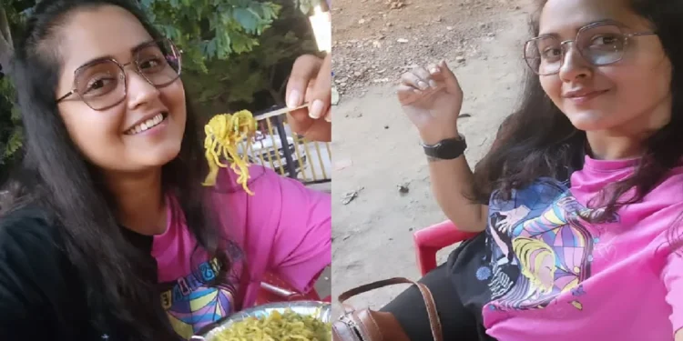 After 6 months, Kajal Raghavani enjoys Maggi's fun, special pictures of shares from the roadside