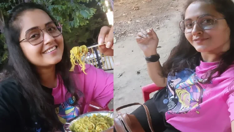 After 6 months, Kajal Raghavani enjoys Maggi's fun, special pictures of shares from the roadside