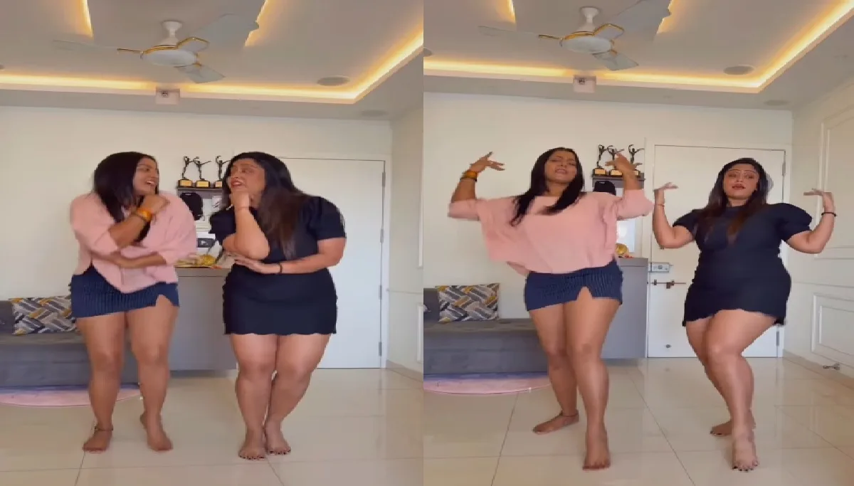 Anjana Singh's Sheki-Sheki Dance at the age of 34, shake in short dress