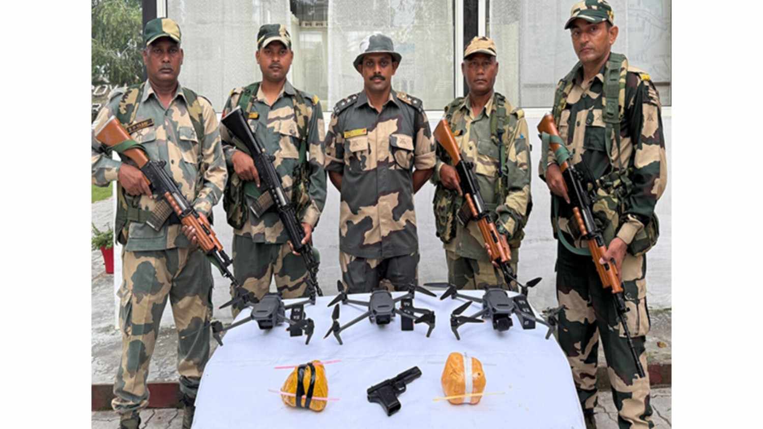 BSF recovered four drones with heroin and pistol on Punjab border