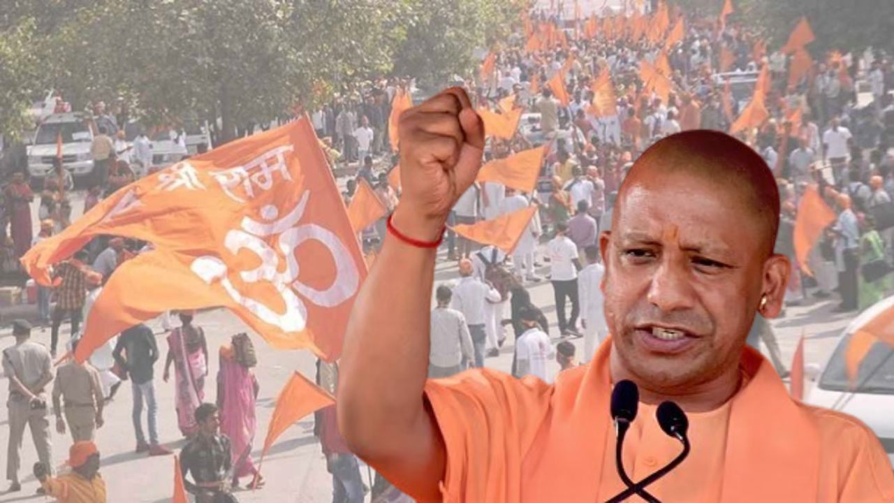 CM Yogi Played Hindutva Card | Hindutva Based Up Politics | Political Trick by feeding opium to religion | Religion Controversy | , Yogi, while giving advice to the media, raised the card of Hindutva. News Track in Hindi