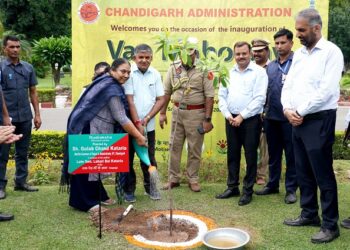 Chandigarh created Green History: 1.05 lakh saplings were planted in a day under the leadership of Administrator Gulab Chand Kataria