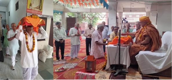 Inauguration of Shri Shiva Mahapuran Katha under Chaturmas in the temple by Shri Gopal