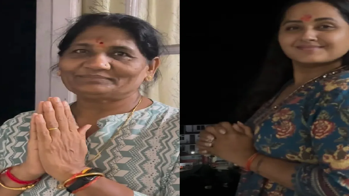 Kajal Raghwani arrived in Sawan to visit Baba Neem Karauli, blessed with mother