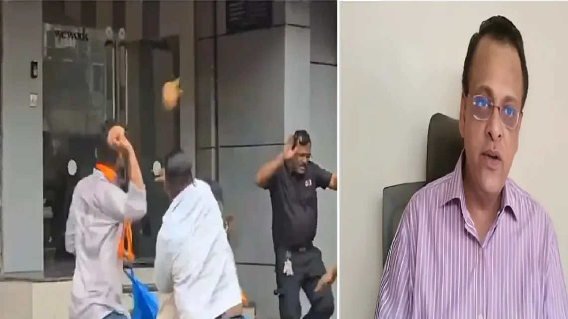MNS Workers Pelted Stones at Businessman Sushil Keedia's Office: Marathi will not learn Marathi, MNS workers in Sushil Kedia's office Had posted that he will not learn marathi