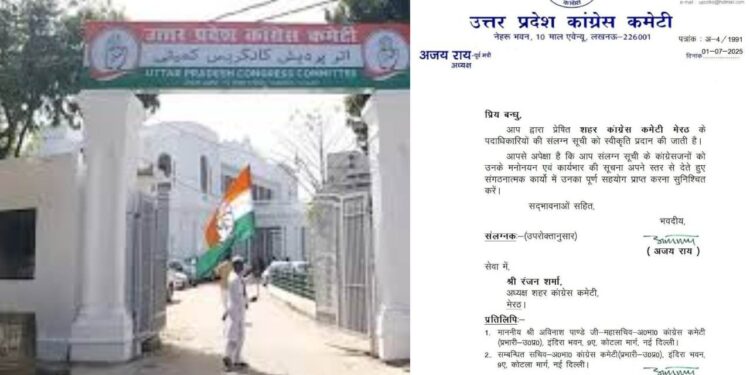 Meerut Congress Committee Announces New Executive Body, Balancing Youth and Experience | Meerut News: Meerut Congress gets new team, youth and experienced faces. News Track in Hindi