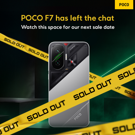 Poco F7 blast, out of stock in just 60 minutes on Flipkart
