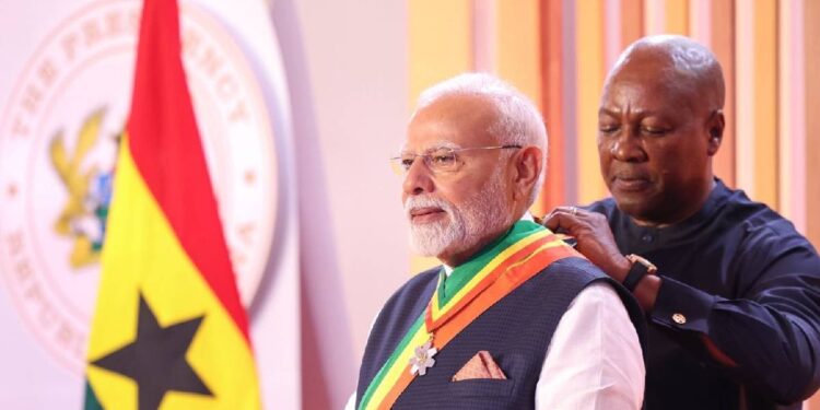 Prime Minister Modi's highest honor in Ghana, President Mahama honored