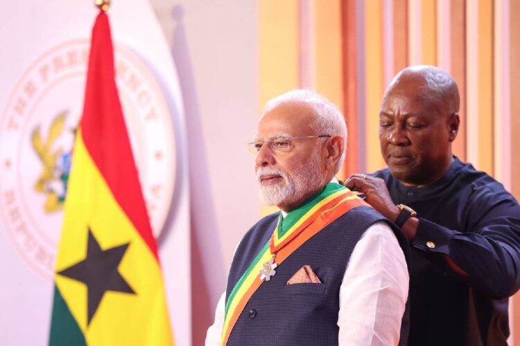 Prime Minister Modi's highest honor in Ghana, President Mahama honored