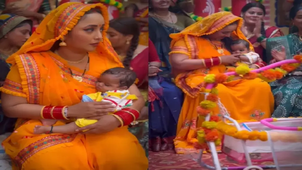 Rani Chatterjee's double duty, shooting baby care along with shooting, watch cute little video