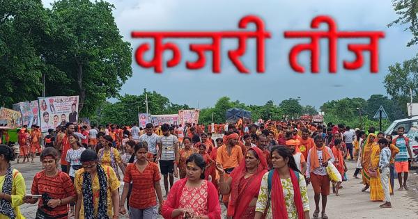 'Bol Bum-Har Har Mahadev's Jayaghosh', Salab of Shiva devotees gathered on Kajri Teej, strict security arrangements in the temple premises